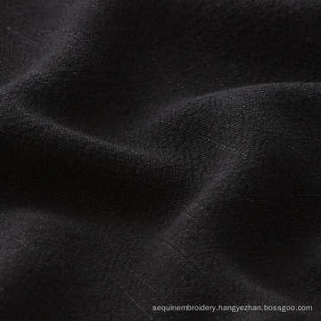 Fireproof Black Soft Viscose Linen Fabric